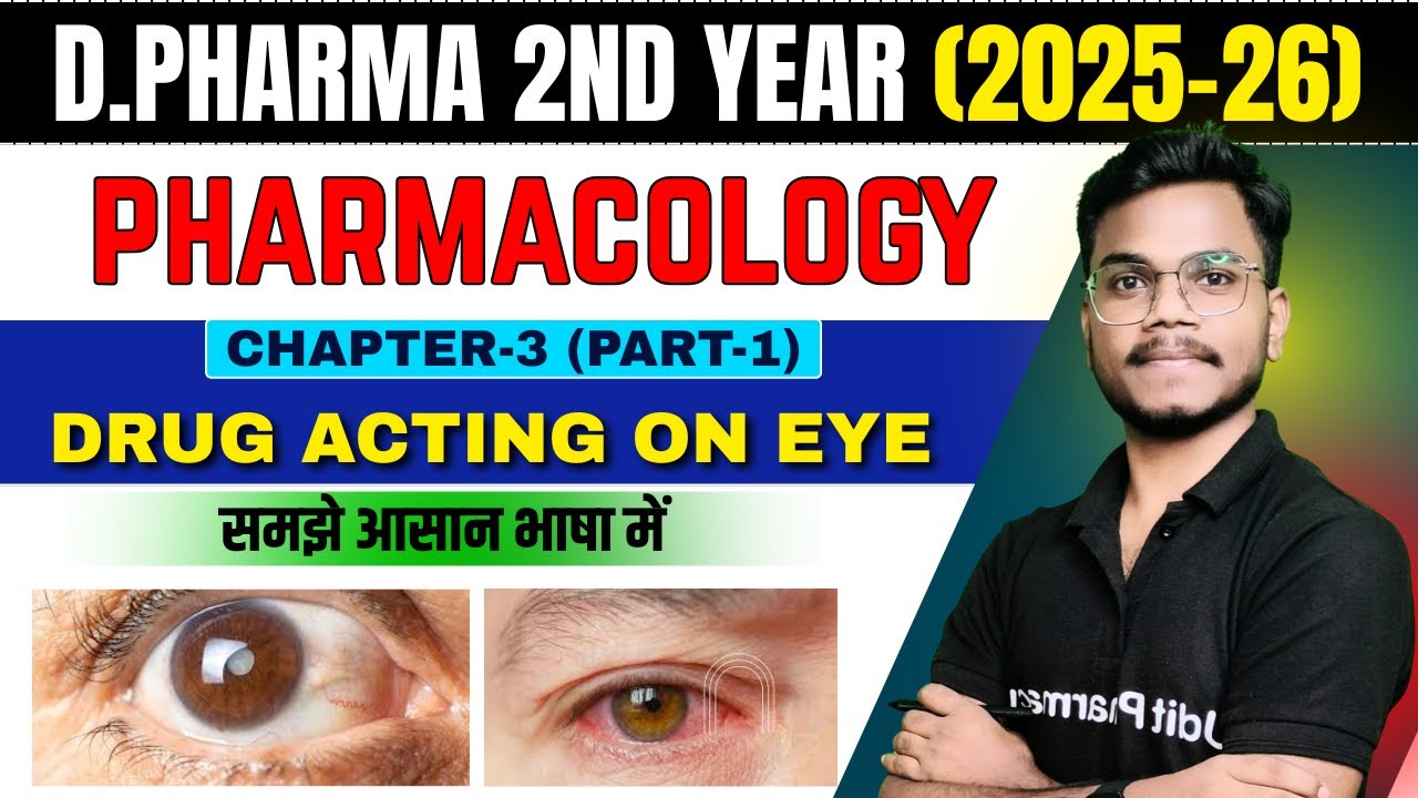D.Pharm 2nd Year Pharmacology Chapter-3 (Part-1) | Drug Acting on Eye  Explain (2025-26)