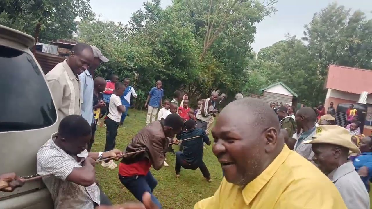 Tug of war activity during a come together service 28/12/2025