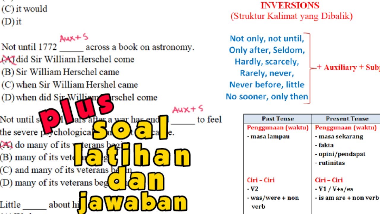 Inversion Grammar - Trik TOEFL Ini Utk Kamu yg Vocab nya Dikitt