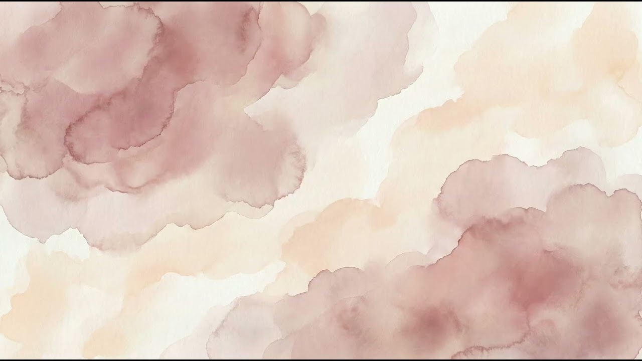 Warm Pastel Watercolor Clouds | Cozy Idle TV Background | Soft Ambient Visuals