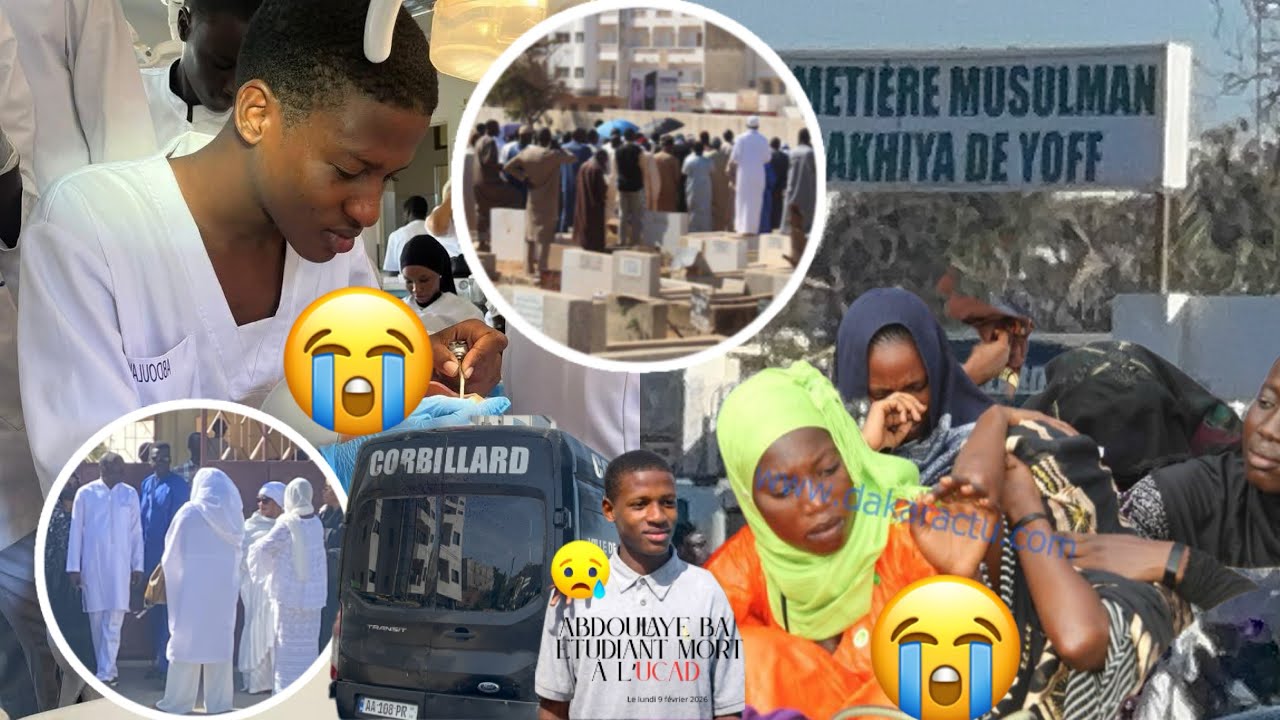 😭Ndeysan Enterrement de l&rsquo;&eacute;tudiant mort &agrave; l&rsquo;universit&eacute; Abdoulaye Ba, les &eacute;tudiants en larmes 😭 