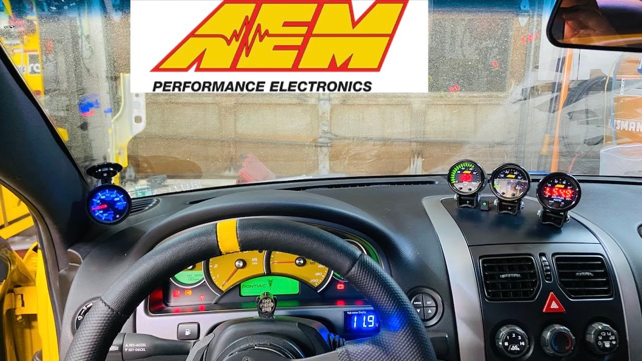 AEM fuel pressure gauge face swap + fuel pressure gauge install on the GTO