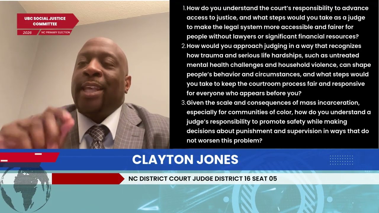 NC District Court Judge District 16 Seat 5 - Clayton Jones
