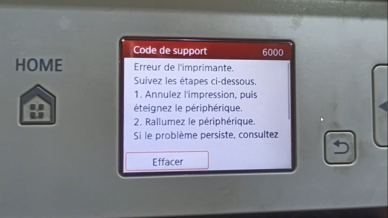 canon pixma ts 5053 code de support 6000