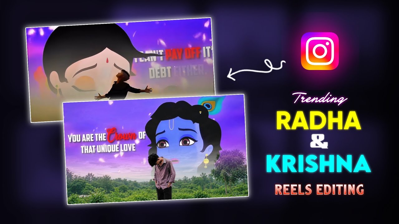 Instagram trending Radha Krishna Reels video editing | Radha Krishna video editing | video editing