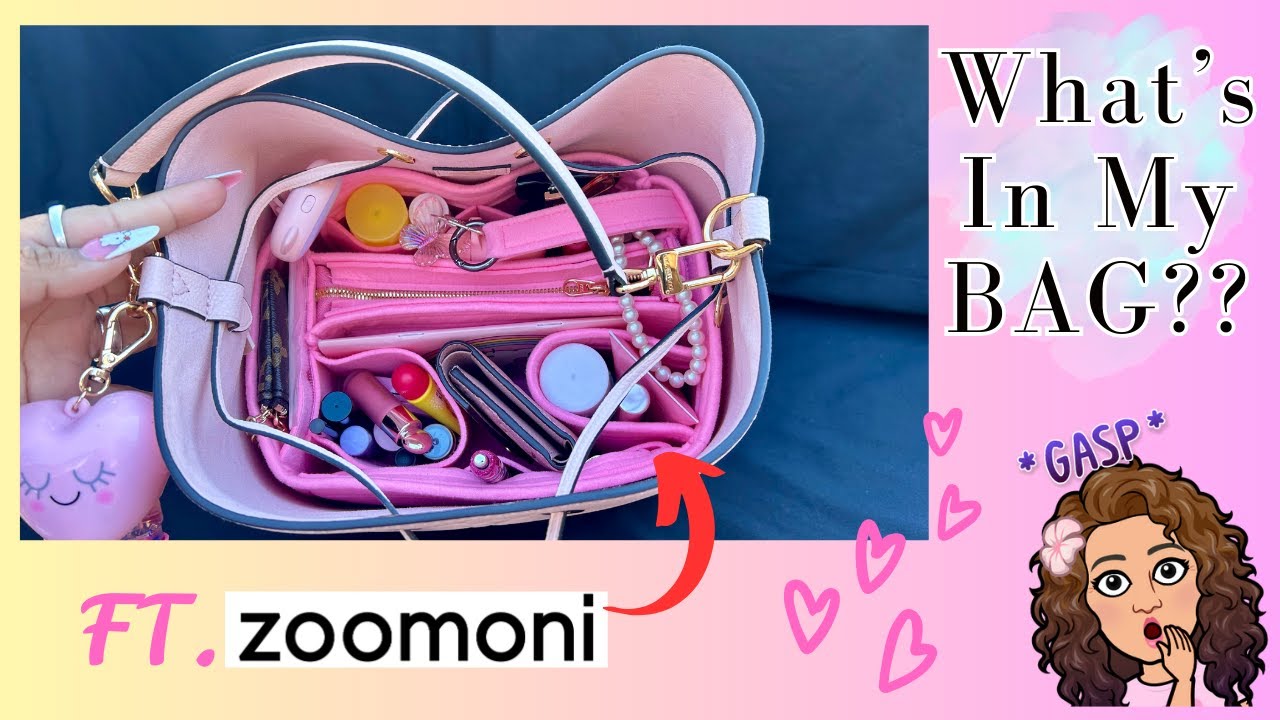 What's In My Bag ?? 👜🎀✨| Bucket Bag | FT. Zoomoni Organizers