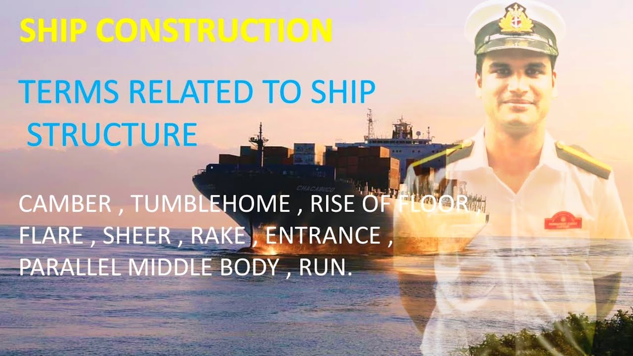 SHIP CONSTRUCTION : CAMBER / TUMBLEHOME / RISE OF FLOOR / FLARE / SHEER / RAKE / ENTRANCE