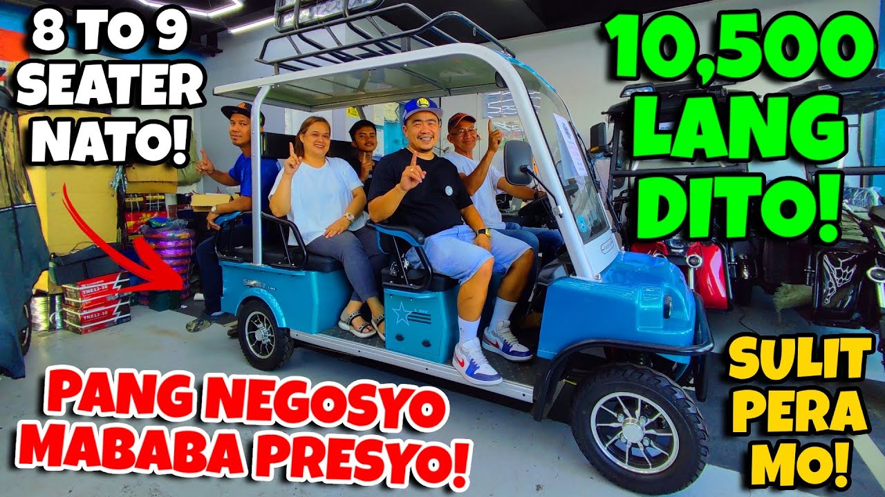 E-BIKE NA PANG NEGOSYO SOBRANG BABA NG PRESYO 8-9 SEATER NA TO 10,500 LANG PINAKAMURANG MABIBILI MO!