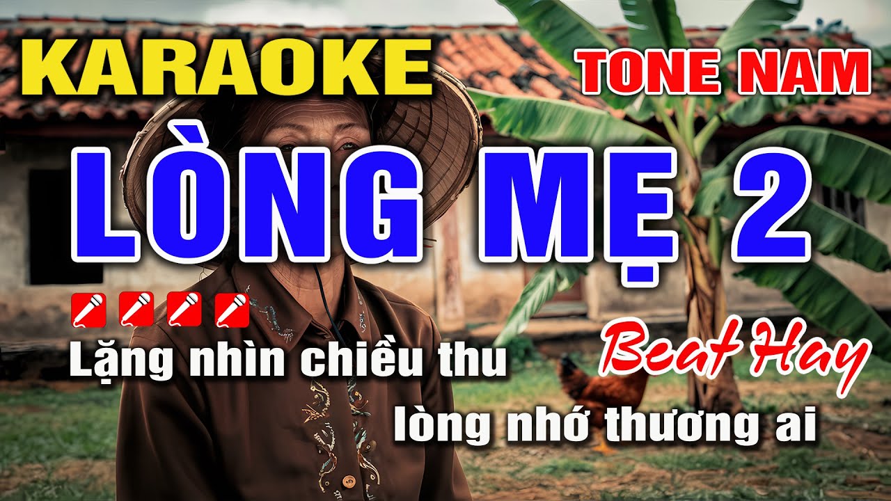Lòng Mẹ 2 Karaoke Tone Nam I Beat Hay  (Ngâm Thơ)  Karaoke Lâm Hiền