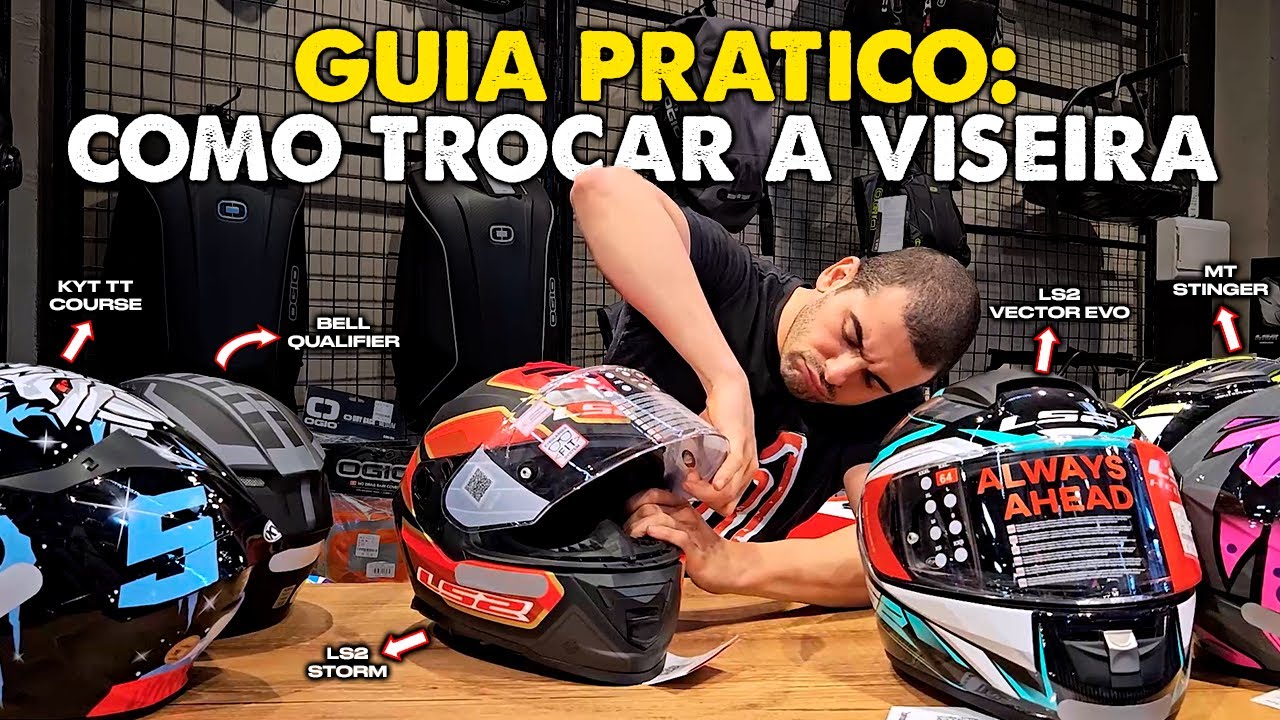 APRENDA COMO TROCAR A VISEIRA DE CAPACETES COM FACILIDADE - PT1