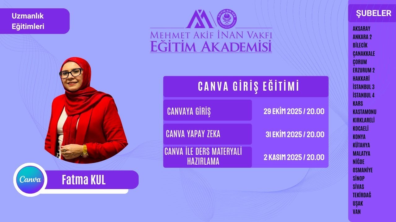 EBS&MAİV UZMANLIK EĞİTİMİ - CANVAYA GİRİŞEĞİTİMİ