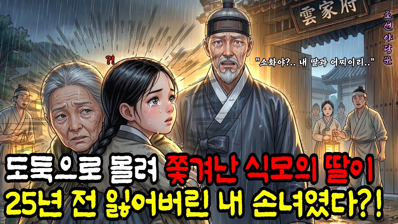 도둑으로 몰려 쫓겨난 식모의 딸이 내 손녀였다니! 빗속에서 떨고 있는 아이 얼굴을 본 판서의 오열ㅣ오디오북ㅣ옛날이야기ㅣ민담ㅣ야담ㅣ전설ㅣ설화