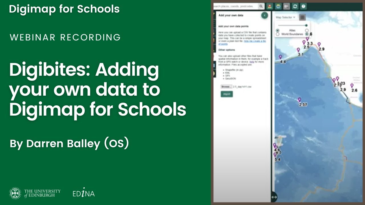 DigiBites: Adding your own Data to Digimap for Schools