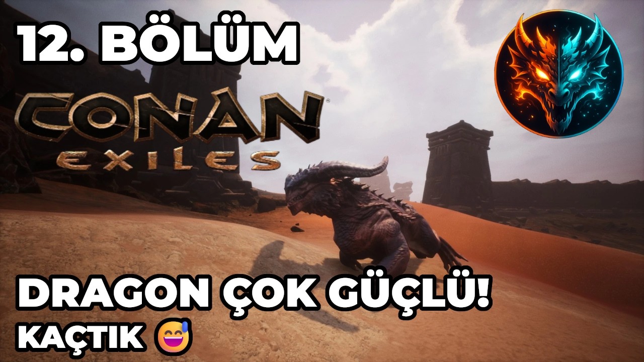 Conan Exiles Bölüm 12 | Dragon’a Meydan Okuduk! Ama Kaçmak Zorunda Kaldık 😅