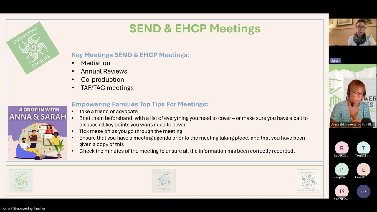 SEND & EHCP Meetings.