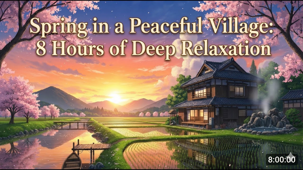 Spring in a Peaceful Village: 8 Hours of Deep Relaxation