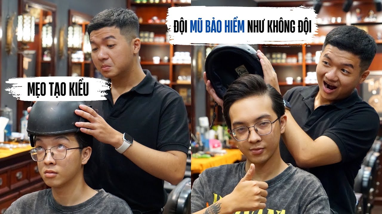 Cách tạo kiểu giữ form tóc chắc chắn sau khi đội mũ bảo hiểm | Tony Barber House