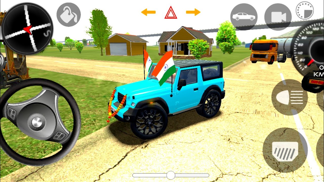 Modified Mahindra Thar 😡| Sky Blue💙Thar Indian Cars Games |(Gadi Wala Game)Car Game Android Gameplay