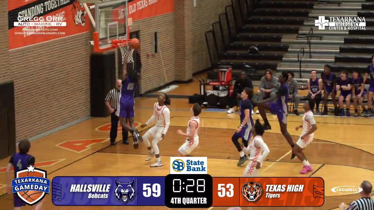 Texas High Tigers vs Hallsville Bobcats Varsity Basketball