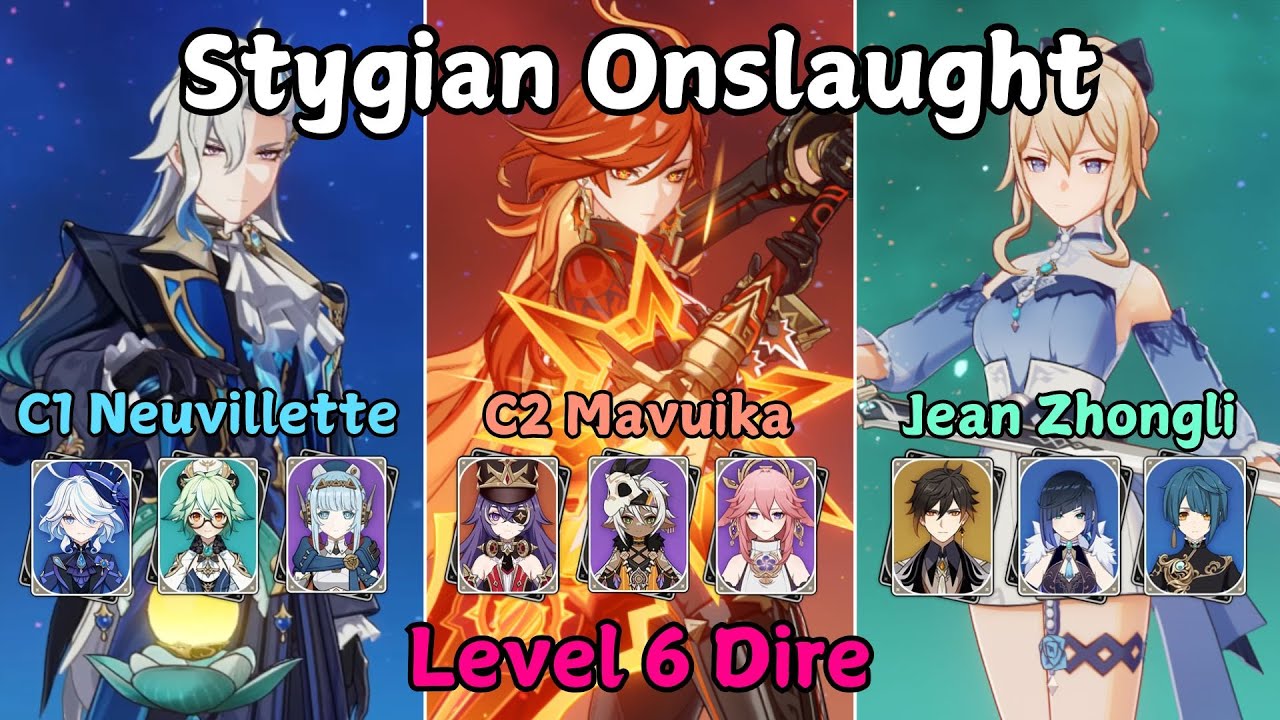 [Ур. 6, Тьма] Шаттл + Мавуйка + Сыр Жана Чжунли | Стартер Onslaught 6.1 | Genshin Impact