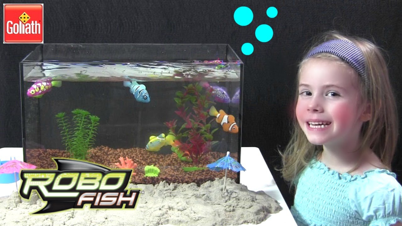 Robo Fish mit LED - Spaß im Aquarium | Roboterfische mit blinkendem Licht | Goliath