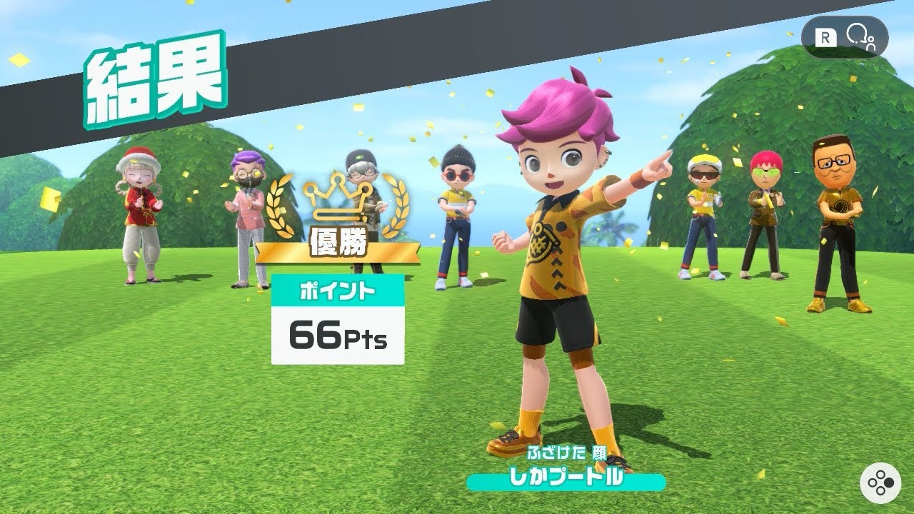 Nintendo Switch Sports ゴルフ  野良で初めての66Pts！！