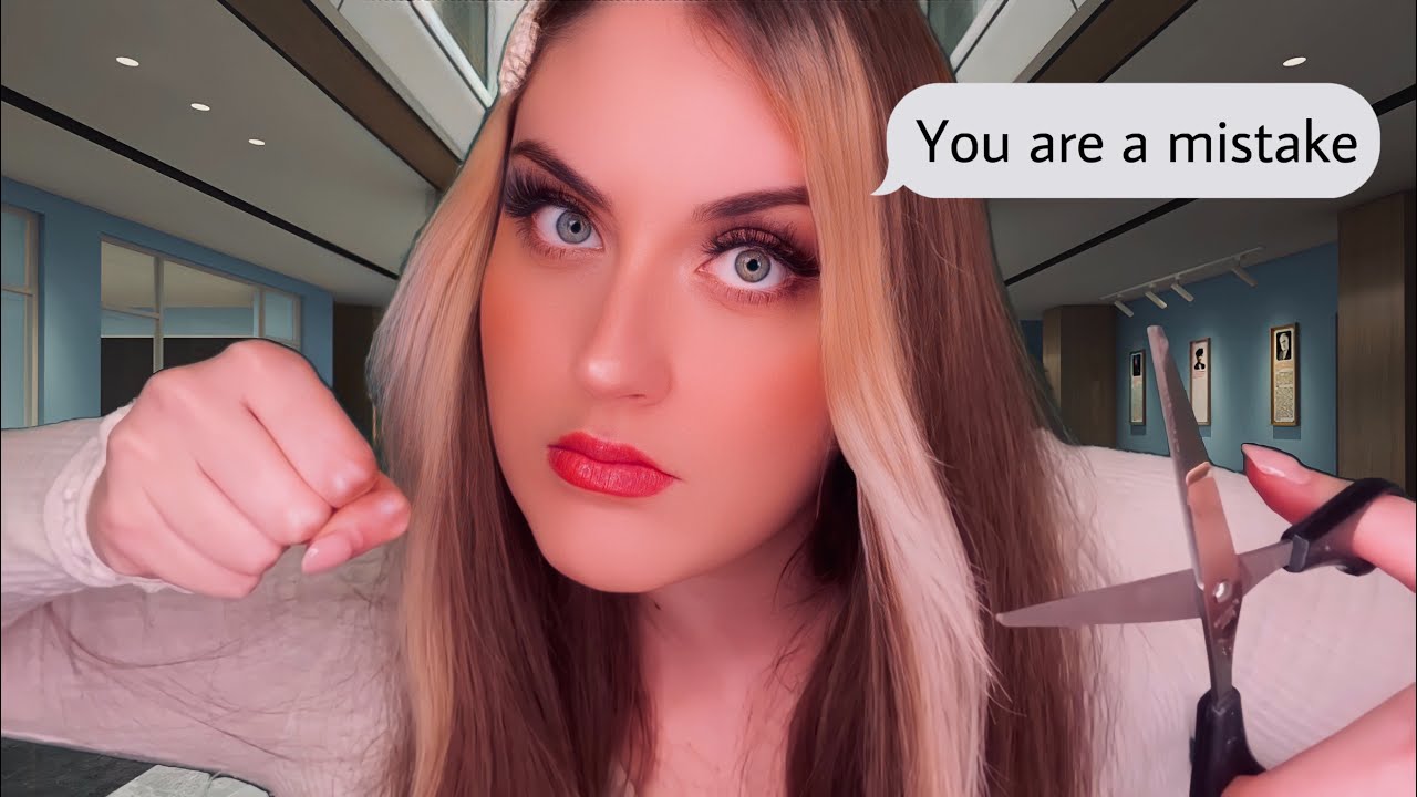 ASMR deutsch popular mean Girl ruins your Hair| School Bully gives you a Haircut Toxic Girl Roleplay