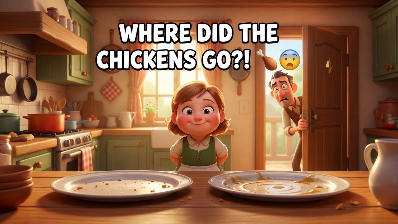 The Clever Cook’s Trick 🍗😄 | Funny bedtime story for Kids | Fairy Tale in English 🌙✨