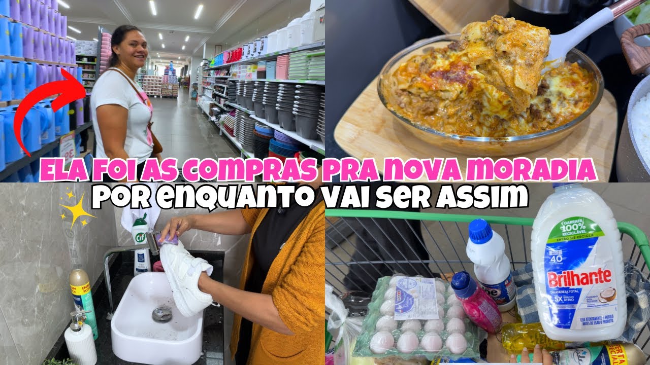 ELA FOI AS COMPRAS PRA NOVA MORADIA DELA🩷MINHA REALIDADE ESTA SENDO ESSA😅 FIZ UMA LASANHA PRA JANTA 