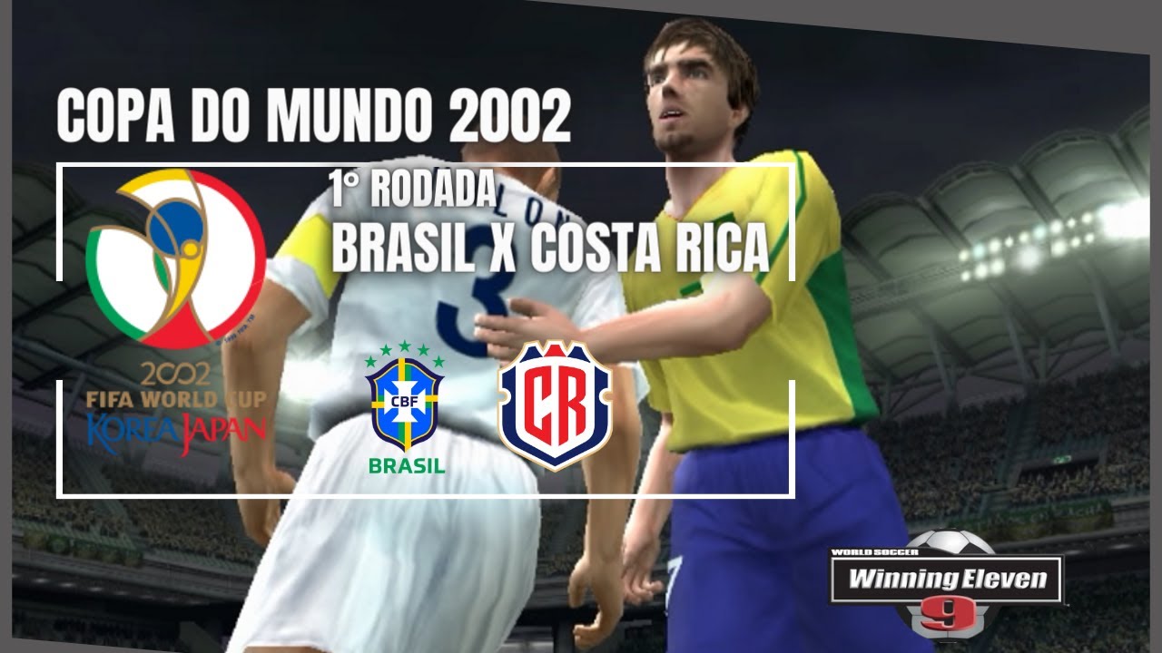 Brasil vs Costa Rica | COPA DO MUNDO 2002 | 1° RODADA | WE9 | PC Gameplay