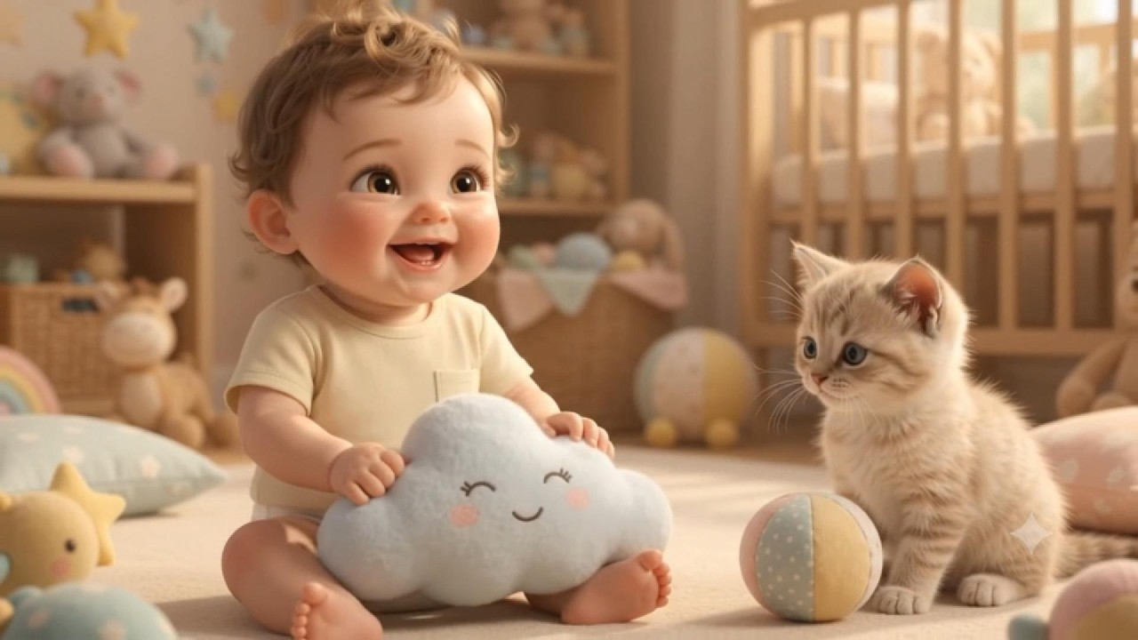 Funny Baby Learns Animal Sounds 🐱🐶 | Cute Baby & Animals 3D Animation