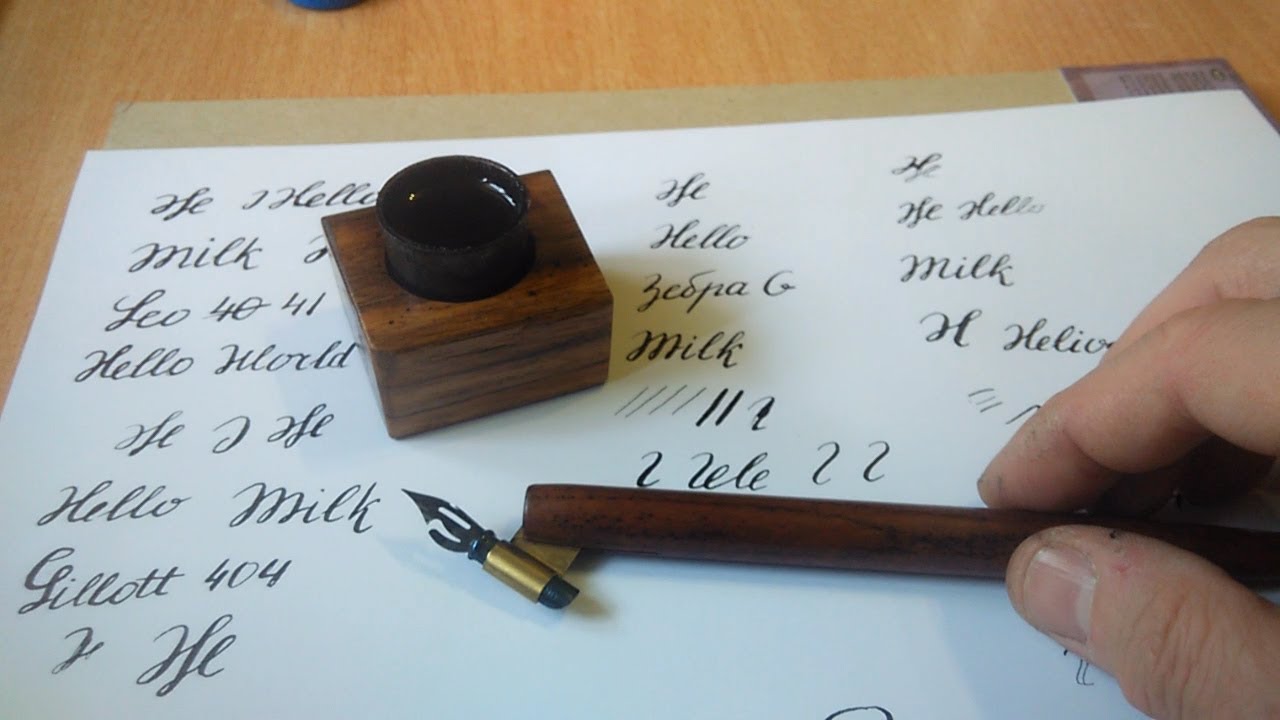 Каллиграфия. Обзор перьев Zebra G, Leonardt 40, Gillott 404. Держатель Oblique Penholder.