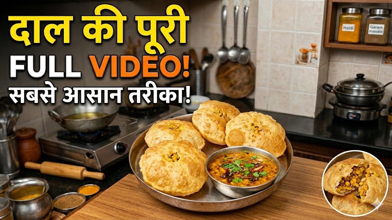 Easy Lentil puri _ Holi special