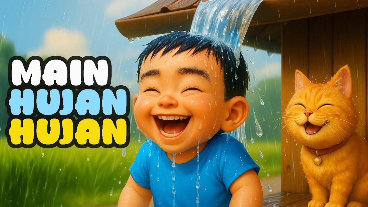 Hujan Hujan Datanglah🌧️ | Lagu Anak Ceria & Edukatif | Hisyam, Hayyina, Azkiya & Gembul