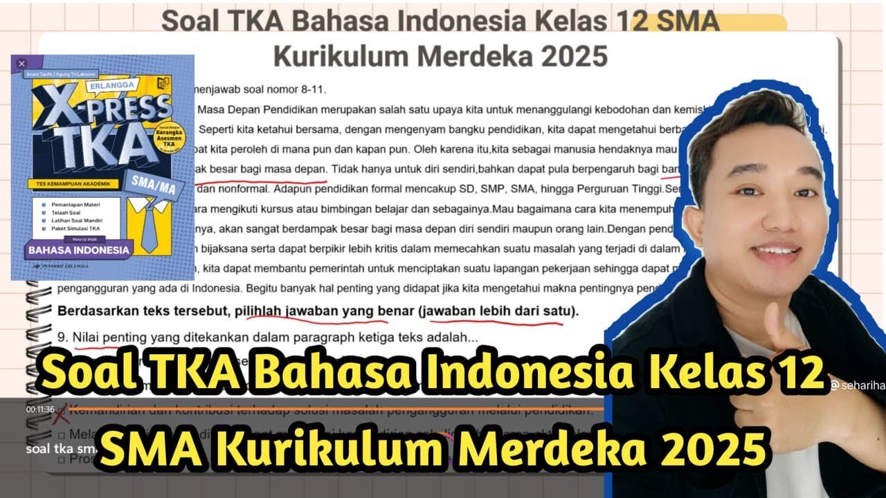 Latihan Soal TKA Bahasa Indonesia Kelas 12 SMA Kurikulum Merdeka 2025