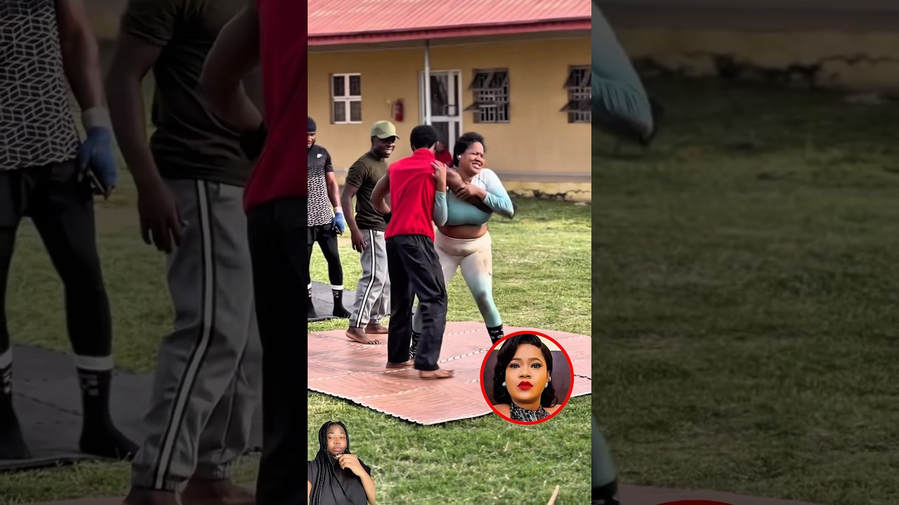 Toyin Abraham in Action. See how she Trains for her movies 👏🏾🎬 #shorts #toyinabraham #actress