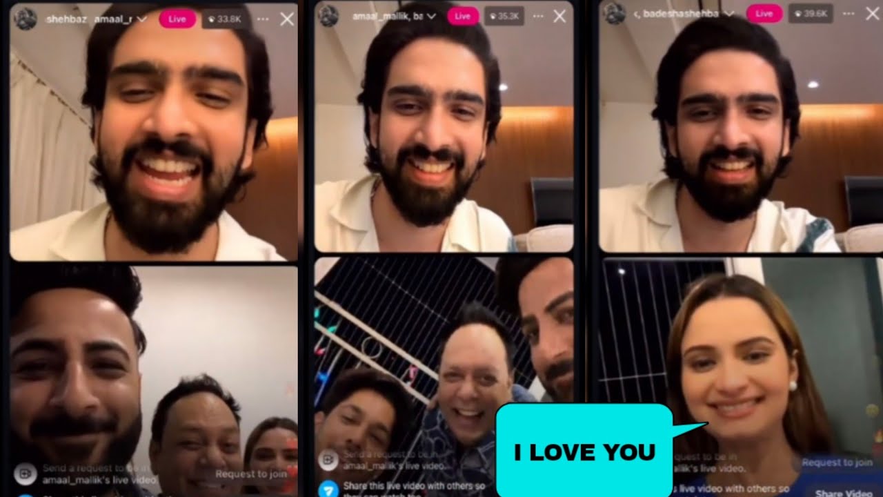 Amaal Malik Live With Baseer Ali Neelam Shehbaz, Zeeshan |Amaal First Instagram Live After Bigg Boss