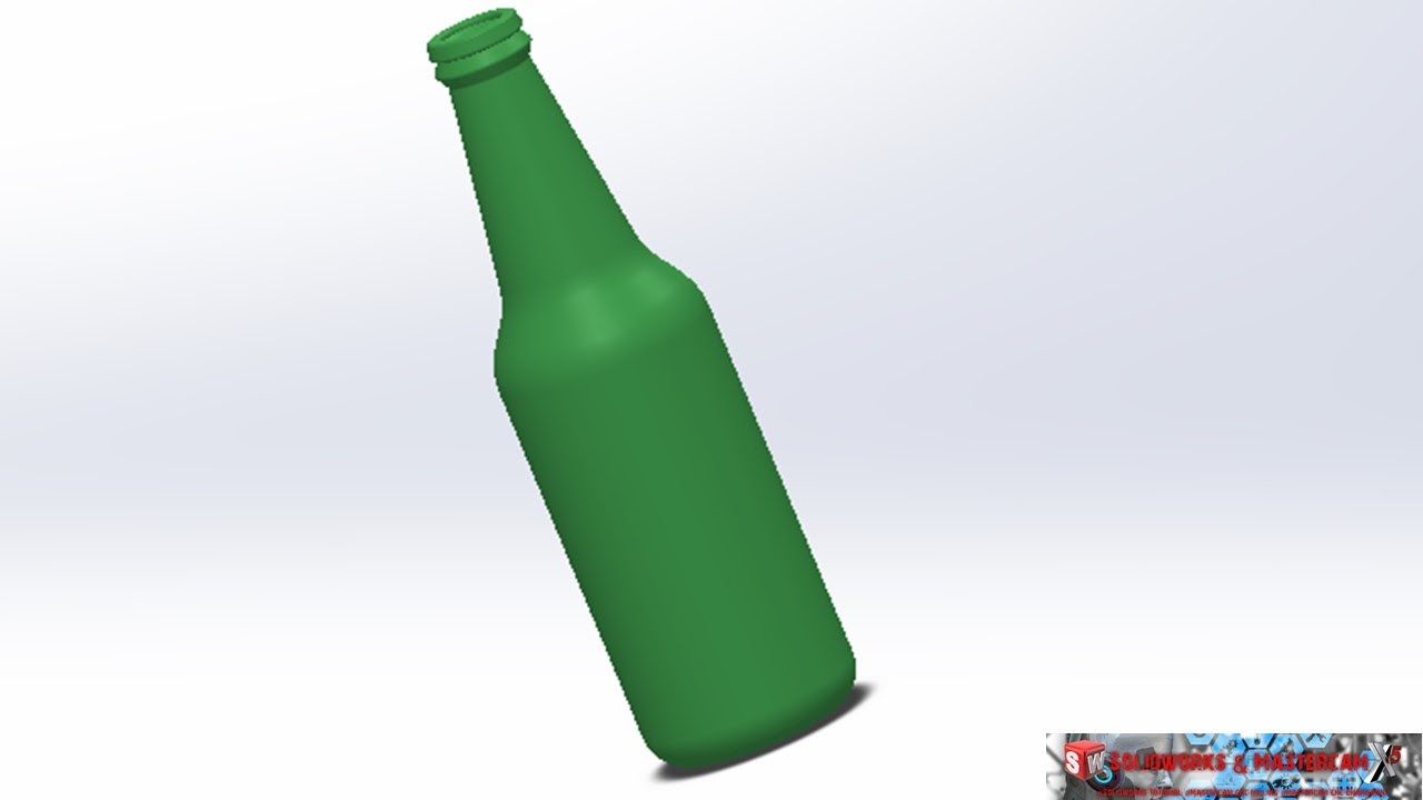 Solidworks Tutorial Sketch Model 13 - Bottle