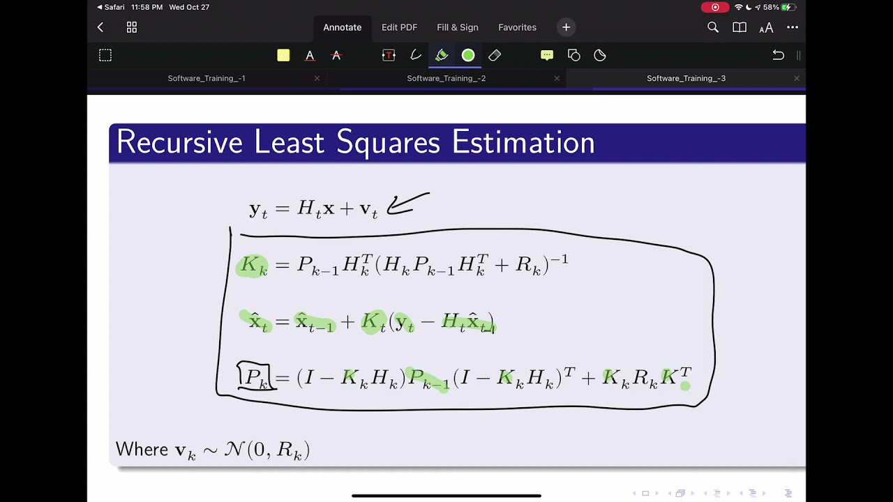 Least Squares Derivation | Robotics 6 - 2 | Software Training Fall 2021