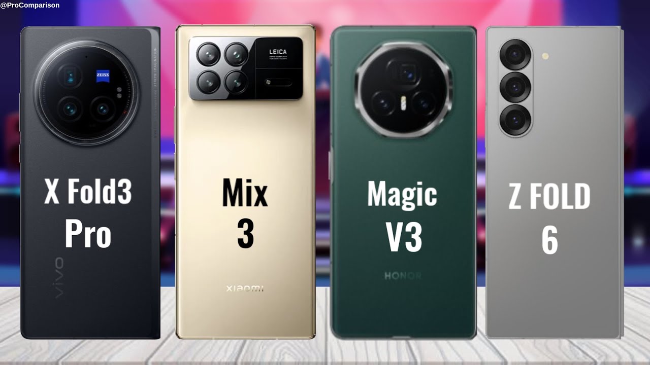 VIVO X Fold 3 Pro vs Xiaomi Mix Fold 3 vs Honor Magic V3 vs Galaxy Z Fold 6 || Full Comparison