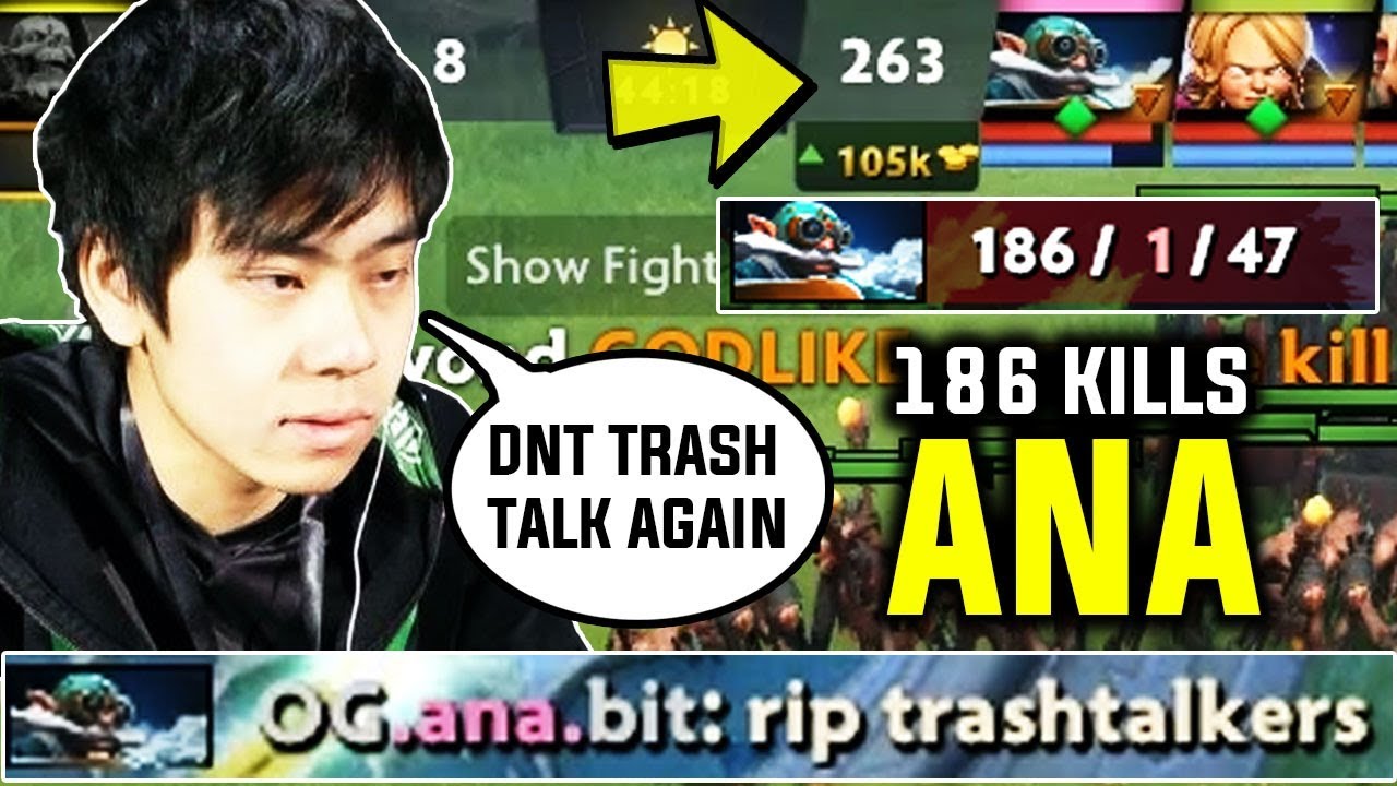 When TrashTalker Meets Ana And Abed - Most Brutal Punishment In Dota History 263 kills Dota 2
