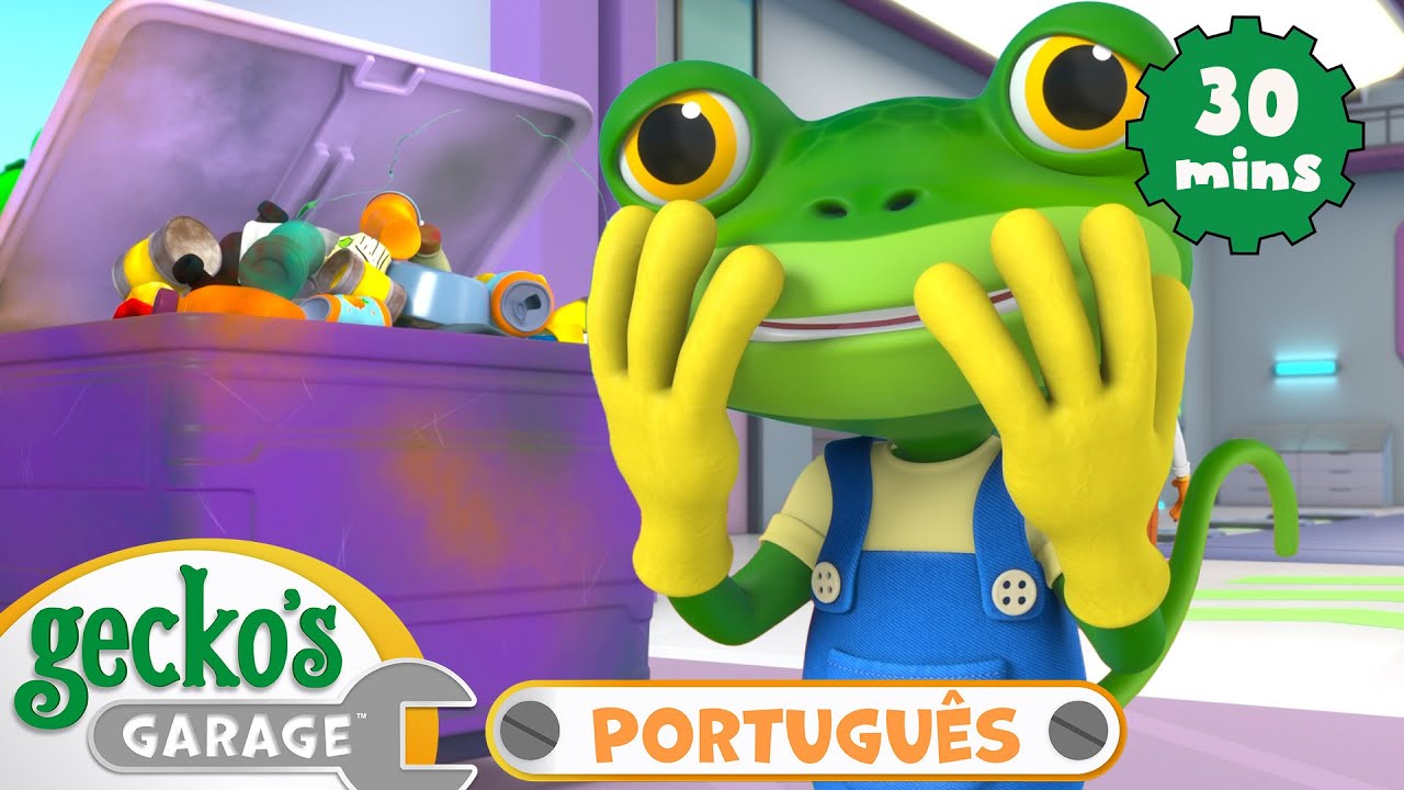 Gecko ao Resgate! ♻️ 30 Minutos de Consertos e Reciclagem! | Garagem do Gecko | Desenho em Português