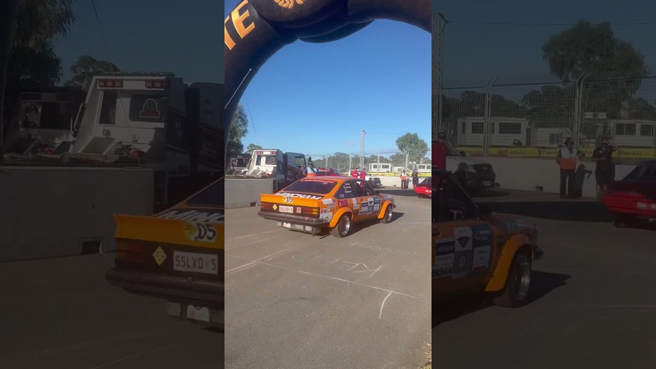 Classic Aussie Muscle Cars Entering Track @ 2024 Adelaide Motorsport Festival 
