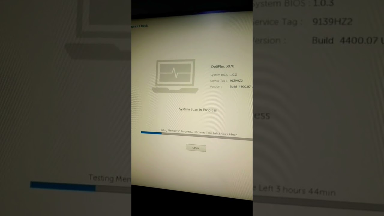 System Scan in Progress.
