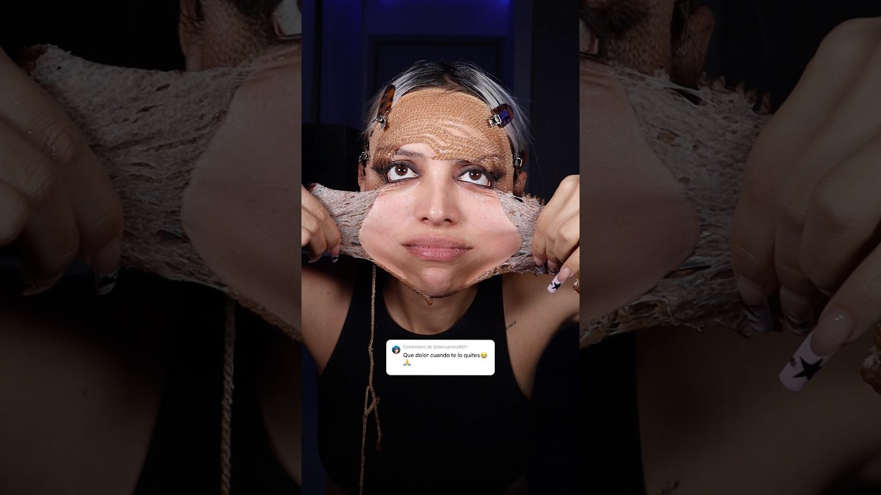 El maquillaje m&aacute;s doloroso que he hecho 😭😭😭 #maquillaje #lana #estambre #yarnmakeup #asmr