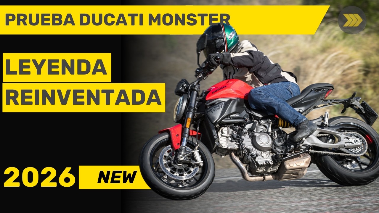 Probamos la Ducati Monster 2026: más ligera, nuevo V2… ¿sigue siendo la reina naked?