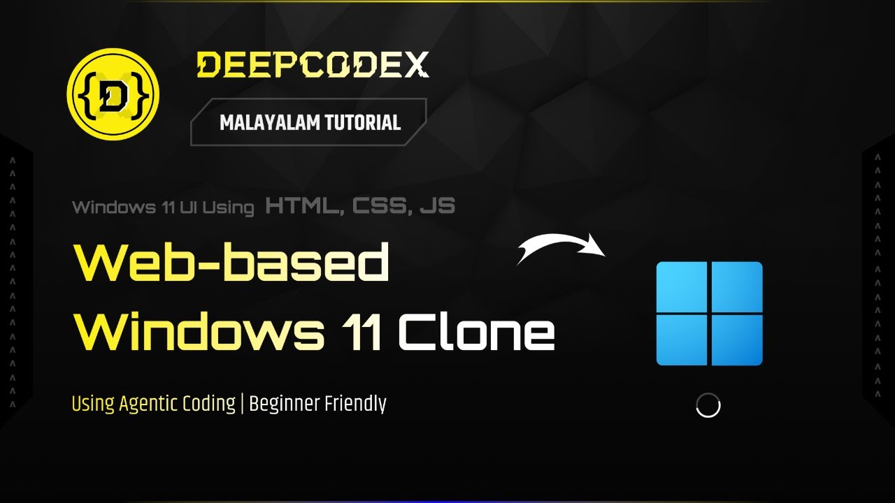 Web-based Windows 11 Clone Using Antigravity & Gemini 3 | Malayalam Tutorial