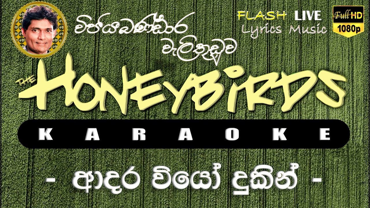 Adara Viyo Dukin Karaoke (Without Voice) ආදර වියෝ දුකින් කැරෝකේ