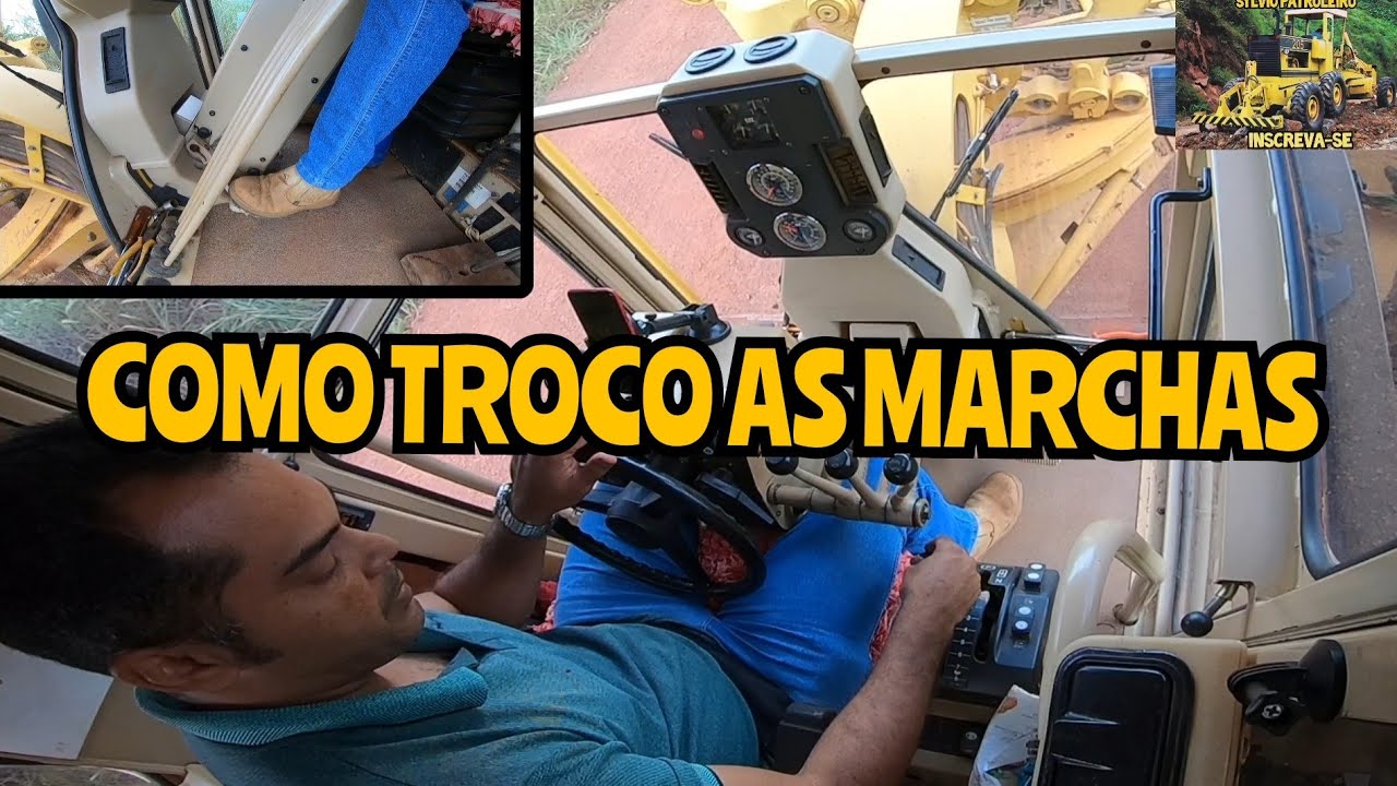 COMO USO O CÂMBIO E O MODULADOR /Motoniveladora caterpillar 120K grader niveleuse motoconformadora