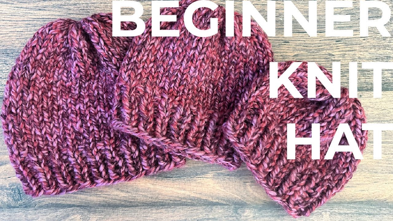 How To Knit A Chunky Hat In The Round Beginner Knitting Video Tutorial